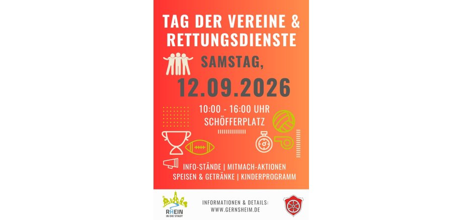 Tag der Vereine & Rettungsdienste 2026, Infos im Text Tag der Vereine & Rettungsdienste 2026, Infos im Text