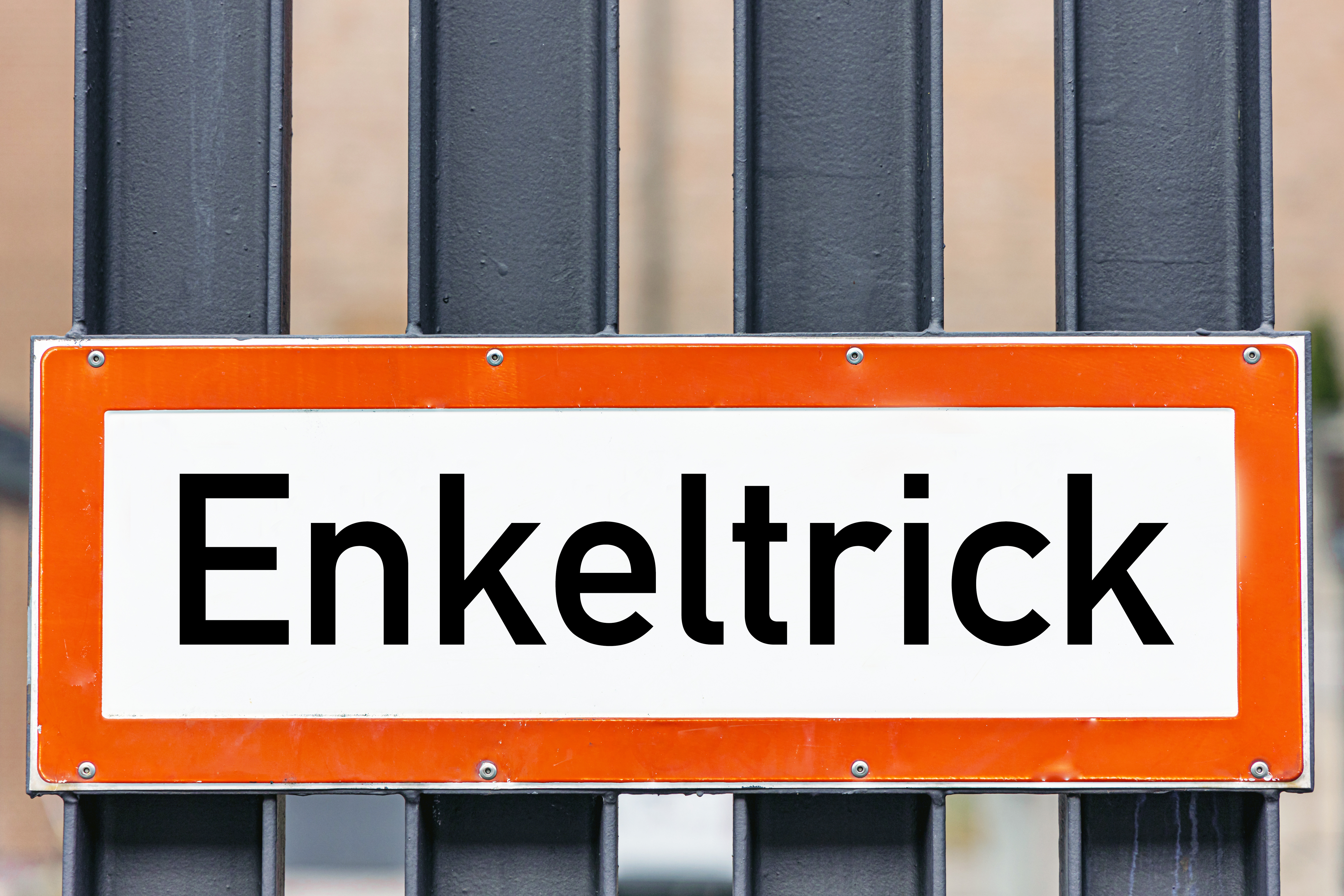 Hinweis Schild Enkel Trick Betrug