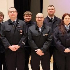 Ehrungen für Kameraden der Freiwilligen Feuerwehr.