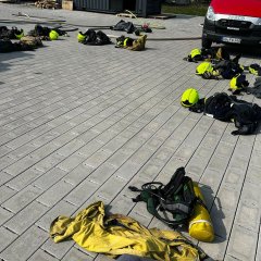 Ein eingerichteter Materialablageplatz.