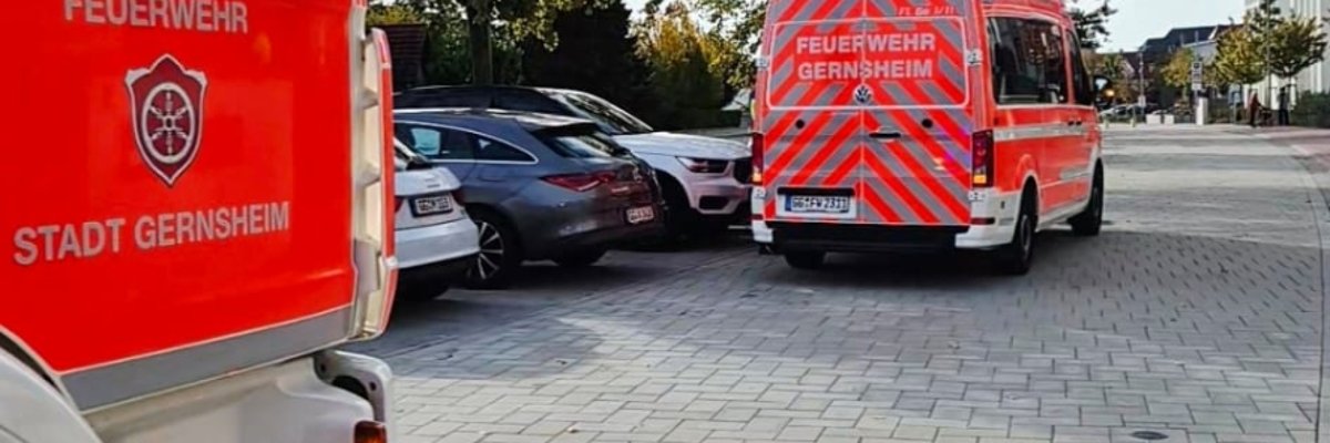 Unser Einsatzleitwagen (ELW1) sowie Löschgruppenfahrzeug (LF20) bei einer ausgelöste Brandmeldeanlage im Einsatz.