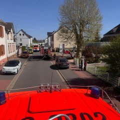 Übersichtsaufnahme der Einsatzstelle vom Dach unseres Tanklöschfahrzeuges.