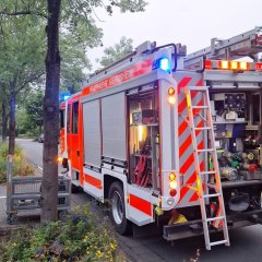 Unser Hilfeleistungslöschgruppenfahrzeug (HLF20) bei einer Hilfeleistung im Einsatz.