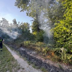 Kleiner Waldbrand - die Brandbekämpfung befindet sich in der Vorbereitung.