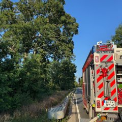 Unser LF20 bei einem Waldbrand im Einsatz.