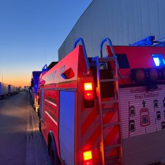 Unser TLF24/50 im Einsatz bei einer ausgelösten Brandmeldeanlage.