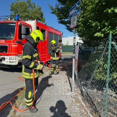 Unser LF20 bei einem kleinen Flächenbrand im Einsatz.