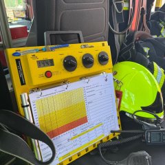 Atemschutzüberwachungstafel zur Dokumentation der eingesetzten Atemschutztrupps (Symbolbild).