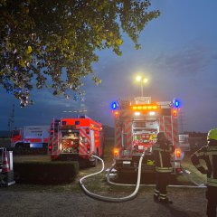 Unser LF20 sowie TLF24/50 wurden zur Brandbekämpfung eingesetzt.