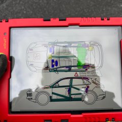 Rettungskarte eines Fahrzeuges.