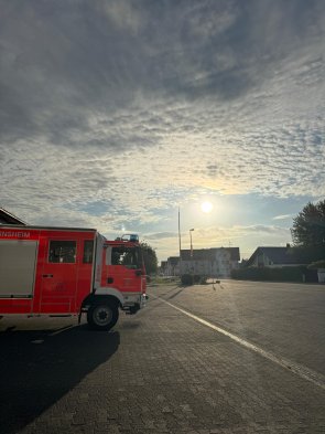 Unser LF20 rückte am sonnigen Morgen zu einer unklaren Rauchentwicklung aus.