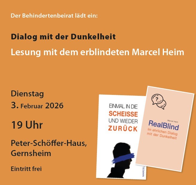 Plakat Lesung Behindertenbeirat, Infos im Text Plakat Lesung Behindertenbeirat, Infos im Text