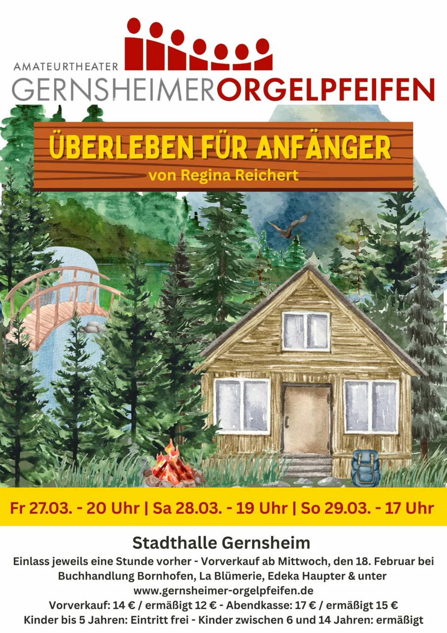 Plakat Theater Orgelpfeifen 2026, Infos im Text