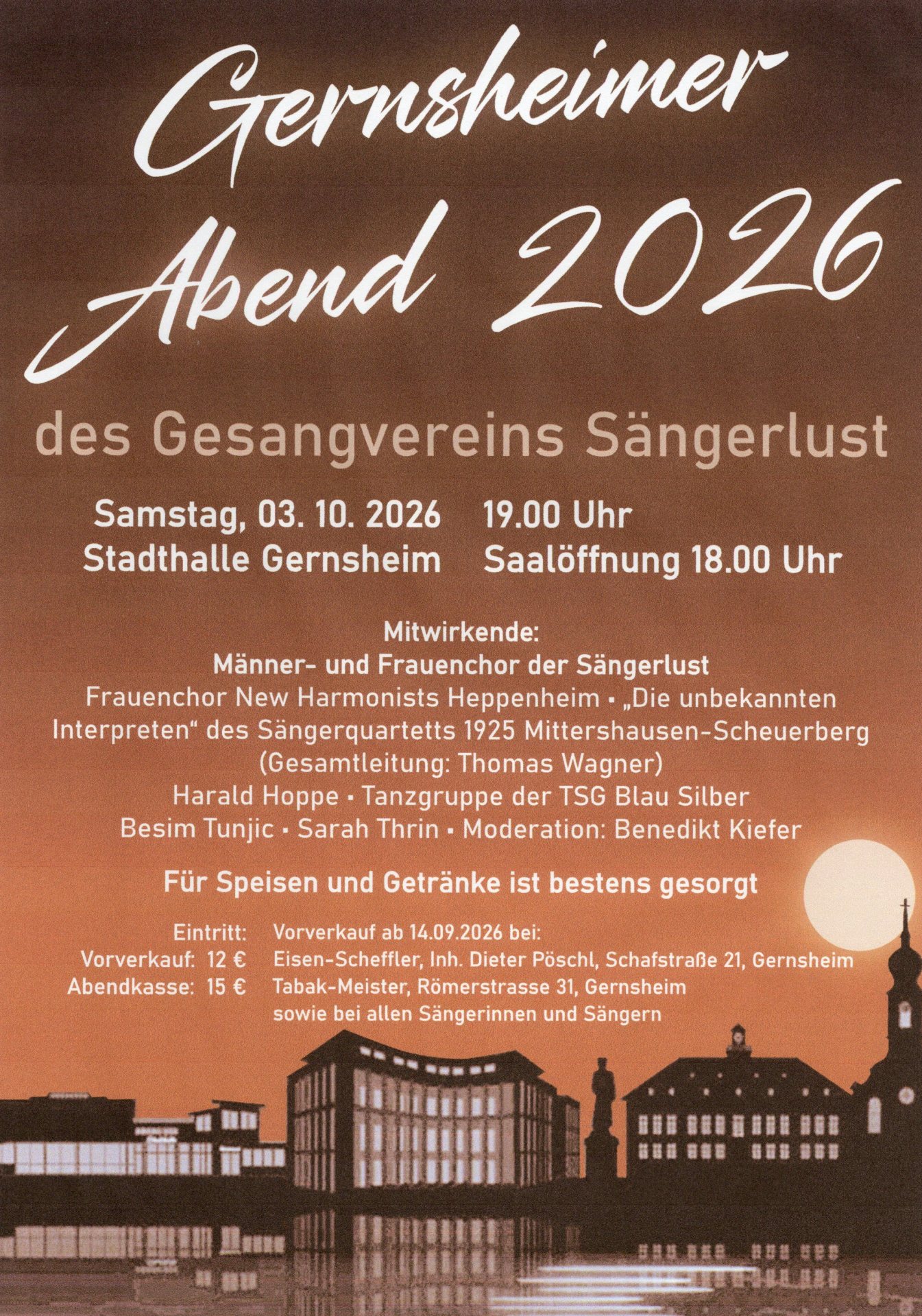 Plakat Gernsheimer Abend 2026, Infos im Text