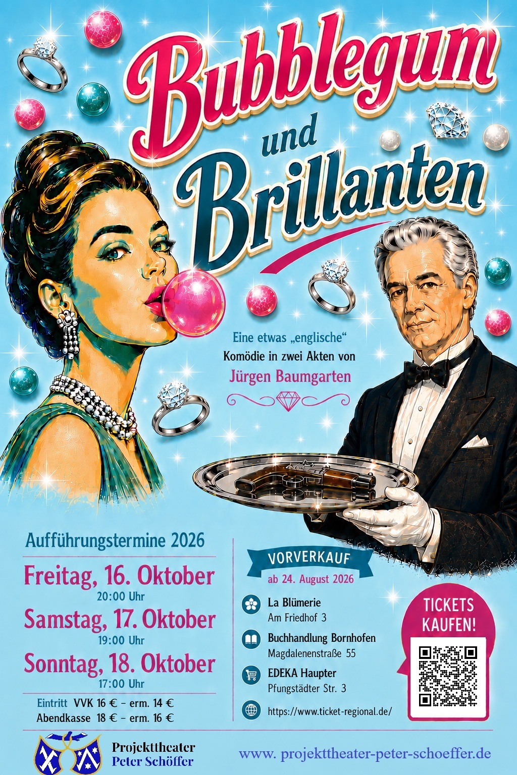 Plakat Theaterstück Bubbelgum, Infos im Text Plakat Theaterstück Bubbelgum, Infos im Text