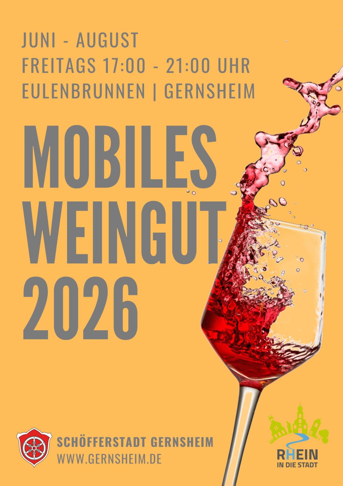 Plakat Mobiles Weingut 2026, Infos im Text