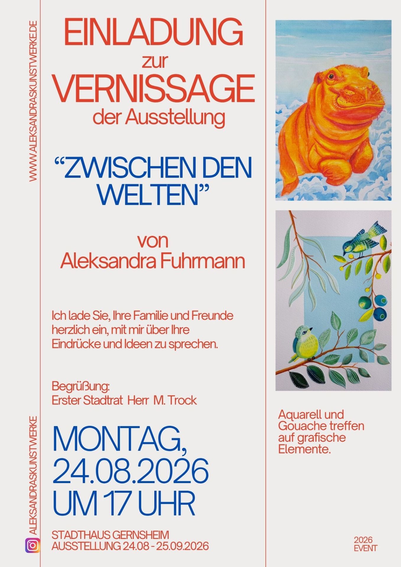 Ausstellungsflyer Zwischen den Welten, Infos im Text Ausstellungsflyer Zwischen den Welten, Infos im Text