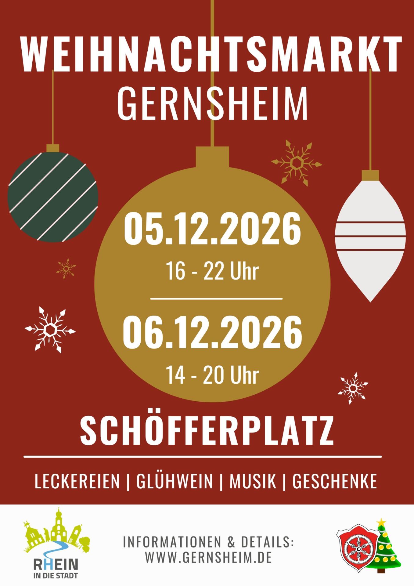 Plakat Weihnachtsmarkt, Infos im Text