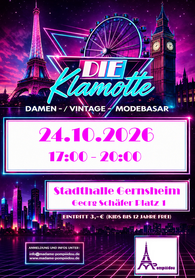 Plakat Die Klamotte 24.10.26, Infos im Text Plakat Die Klamotte 24.10.26, Infos im Text