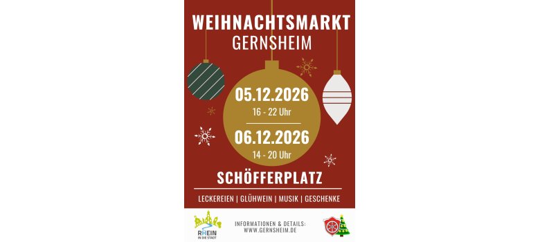 Plakat Weihnachtsmarkt 2026, Infos im Text